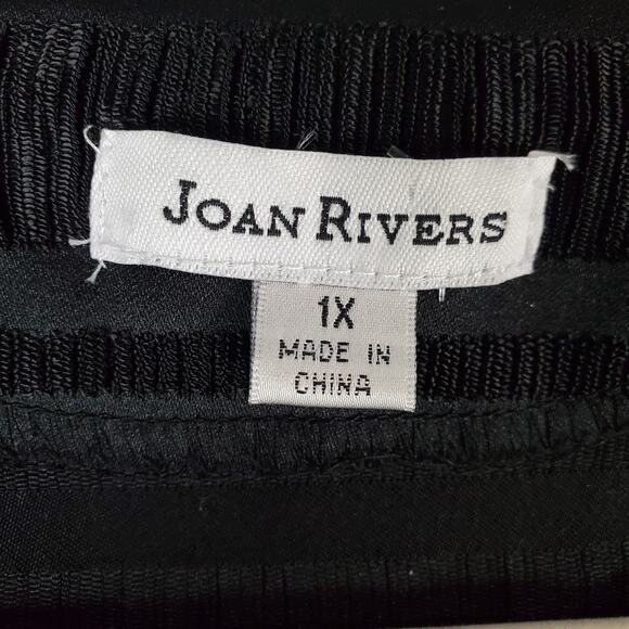 Joan Rivers Black Dressy One Button Striped Bolero Jacket Size 1X - Picture 3 of 6